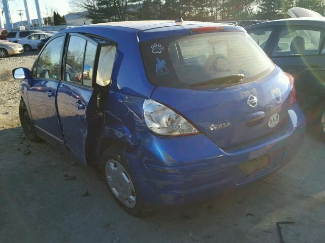 3N1BC13E69L500521 - 2009 NISSAN VERSA S BLUE photo 3