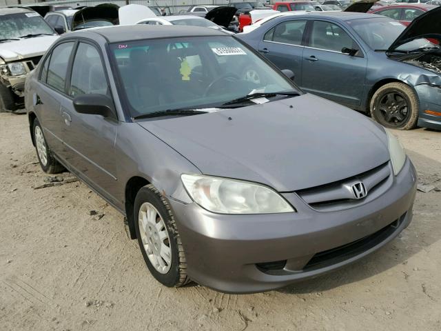 2HGES16564H530551 - 2004 HONDA CIVIC LX GRAY photo 1