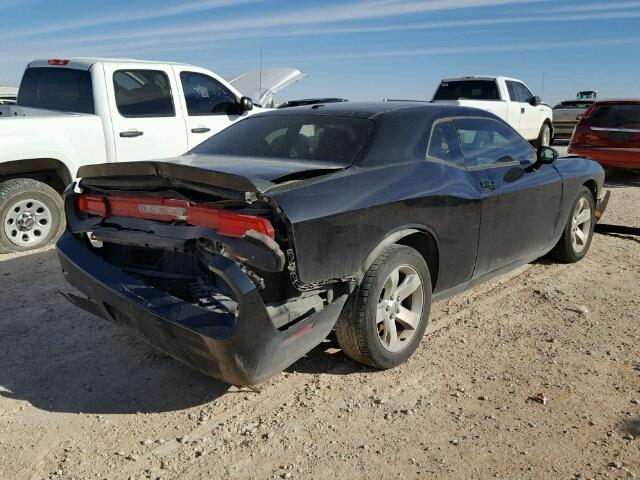 2B3CJ4DGXBH543168 - 2011 DODGE CHALLENGER BLACK photo 4