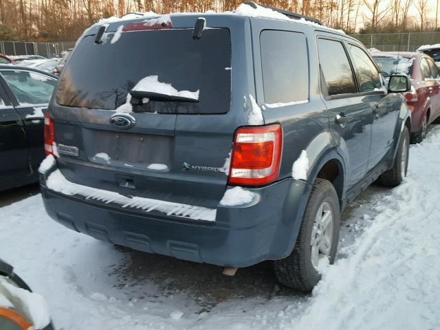 1FMCU5K31AKB10577 - 2010 FORD ESCAPE HYB BLUE photo 4