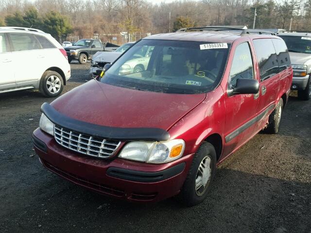 1GNDX03E12D204555 - 2002 CHEVROLET VENTURE RED photo 2