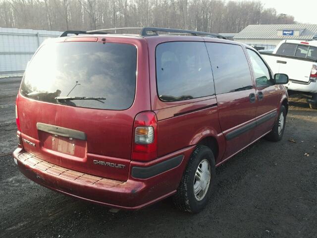 1GNDX03E12D204555 - 2002 CHEVROLET VENTURE RED photo 4