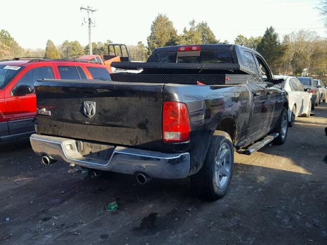 1D7RB1GT6AS250507 - 2010 DODGE RAM 1500 BLACK photo 4