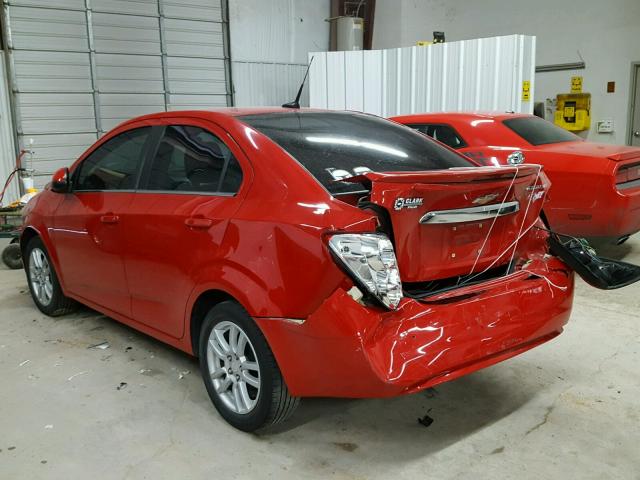 1G1JC5SH5D4148485 - 2013 CHEVROLET SONIC LT RED photo 3