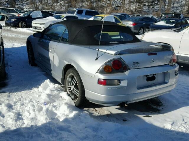 4A3AE75HX3E133947 - 2003 MITSUBISHI ECLIPSE SP SILVER photo 3