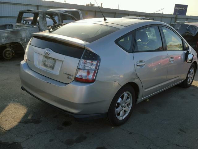 JTDKB22U553016098 - 2005 TOYOTA PRIUS SILVER photo 4