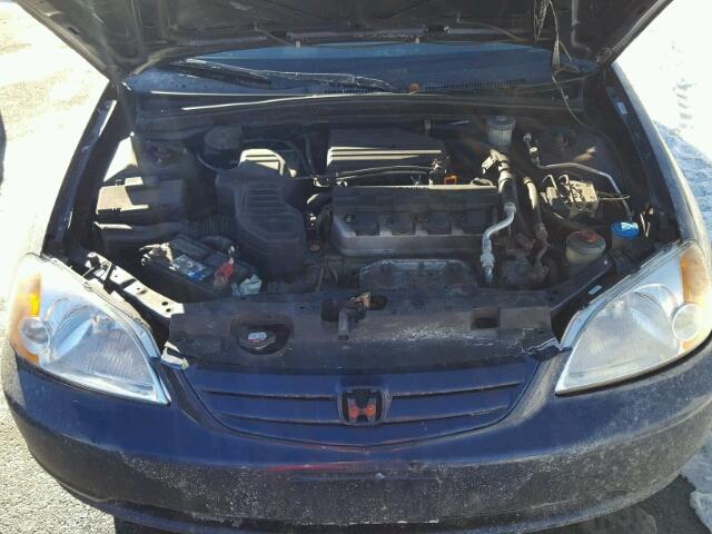 2HGES26763H590125 - 2003 HONDA CIVIC EX BLUE photo 7