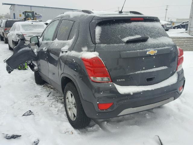 3GNCJLSB1HL183764 - 2017 CHEVROLET TRAX 1LT GRAY photo 3