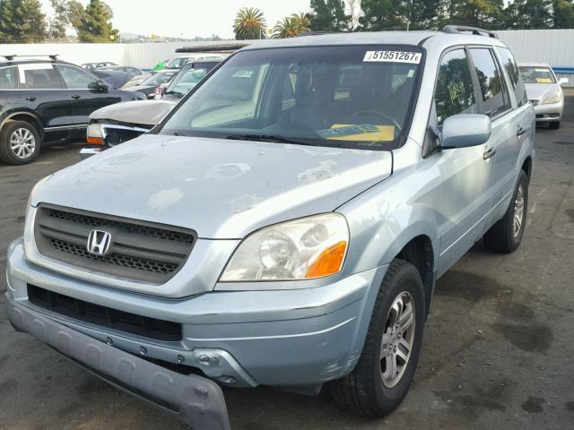 2HKYF18593H616763 - 2003 HONDA PILOT EXL TEAL photo 2