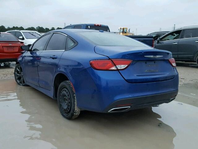 1C3CCCBB3FN546568 - 2015 CHRYSLER 200 S BLUE photo 3