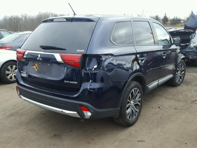 JA4AZ3A35GZ024721 - 2016 MITSUBISHI OUTLANDER BLUE photo 4