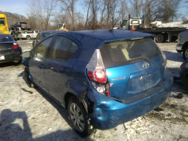 JTDKDTB38D1040350 - 2013 TOYOTA PRIUS C BLUE photo 3