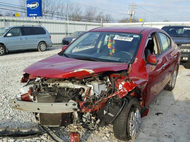 3N1CN7AP5DL838541 - 2013 NISSAN VERSA S RED photo 2