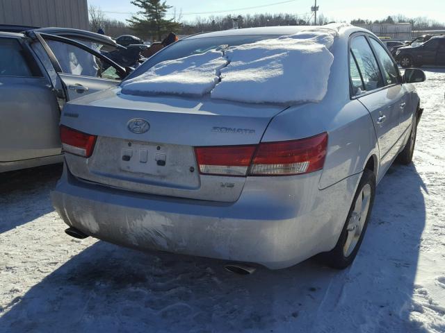 5NPEU46FX6H020331 - 2006 HYUNDAI SONATA GLS SILVER photo 4