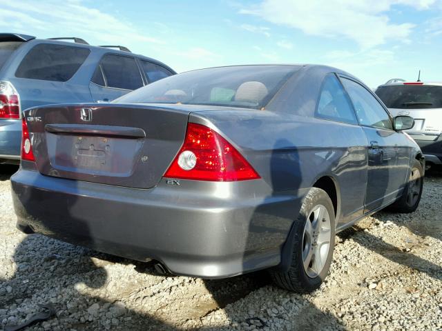 1HGEM21924L073590 - 2004 HONDA CIVIC EX GRAY photo 4