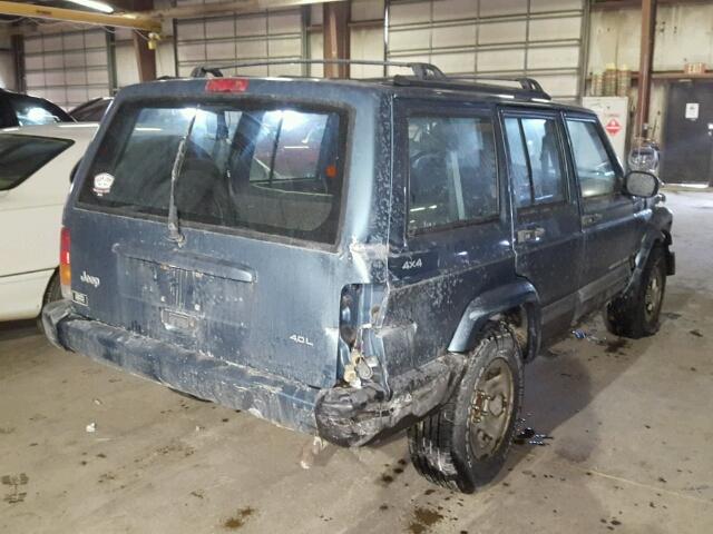 1J4FF68SXXL598022 - 1999 JEEP CHEROKEE S BLUE photo 4