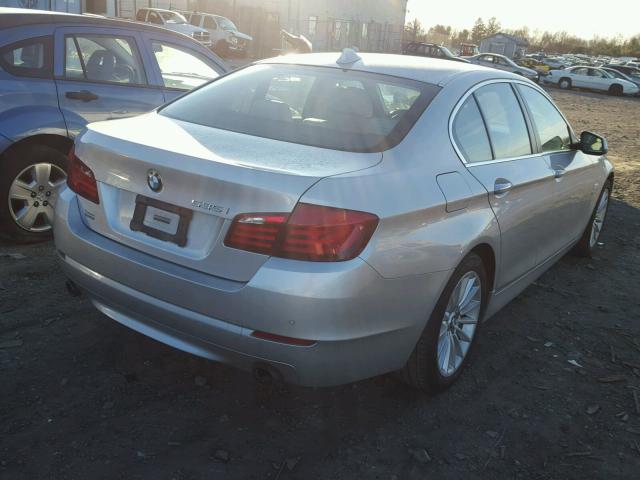 WBAFU7C50BC780451 - 2011 BMW 535 XI SILVER photo 4