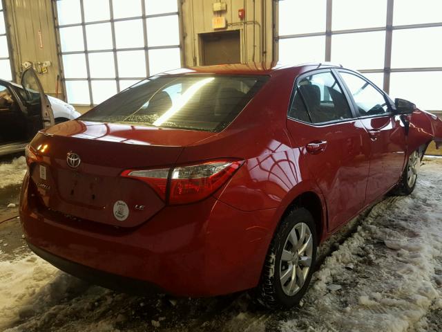 2T1BURHE3FC404040 - 2015 TOYOTA COROLLA L RED photo 4