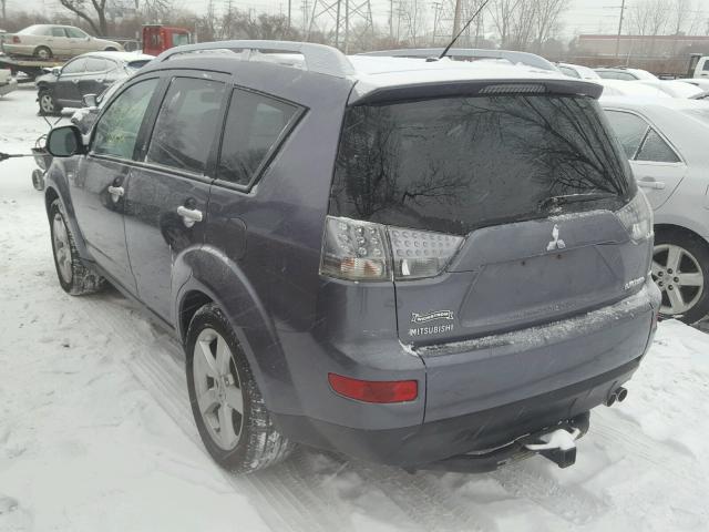 JA4MT41X37Z018424 - 2007 MITSUBISHI OUTLANDER GRAY photo 3