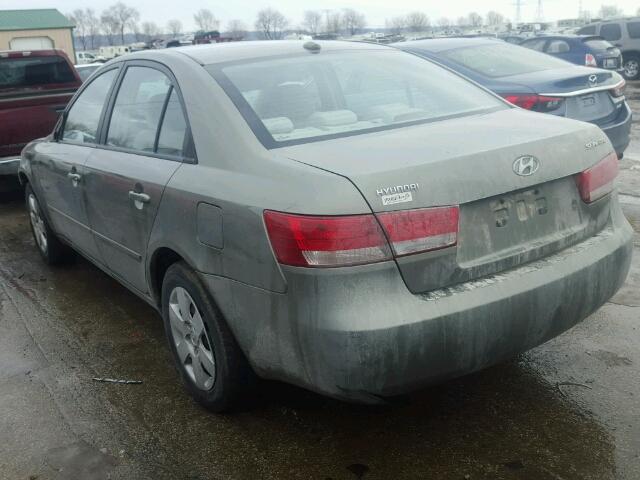 5NPET46C58H384765 - 2008 HYUNDAI SONATA GLS GREEN photo 3