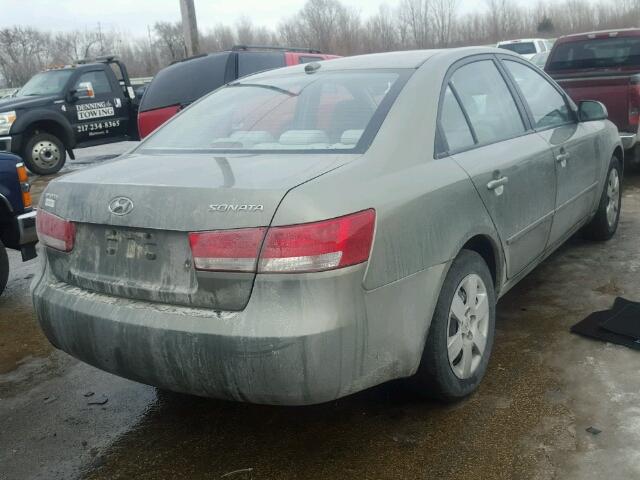 5NPET46C58H384765 - 2008 HYUNDAI SONATA GLS GREEN photo 4