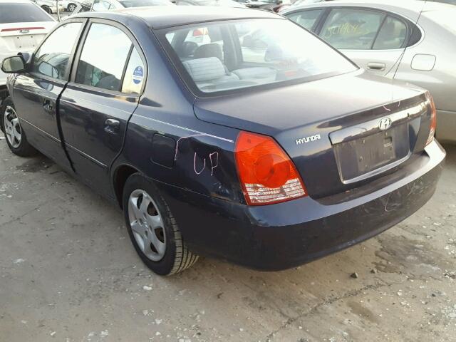 KMHDN46D75U944300 - 2005 HYUNDAI ELANTRA GL BLUE photo 10