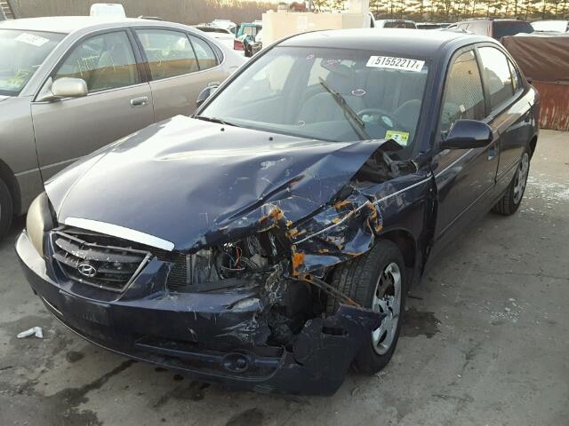 KMHDN46D75U944300 - 2005 HYUNDAI ELANTRA GL BLUE photo 2