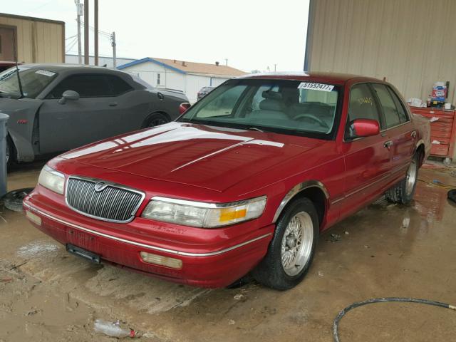 2MELM75W6VX702791 - 1997 MERCURY GRAND MARQ RED photo 2