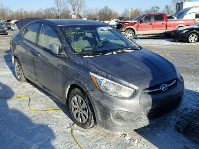 KMHCT4AEXFU920639 - 2015 HYUNDAI ACCENT GLS GRAY photo 1