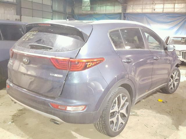 KNDPR3A68H7128529 - 2017 KIA SPORTAGE S BLUE photo 4