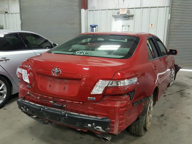 4T1BB46K99U101655 - 2009 TOYOTA CAMRY HYBR RED photo 4