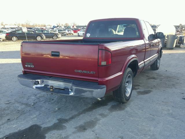 1GCCS19W4Y8239794 - 2000 CHEVROLET S TRUCK S1 RED photo 4