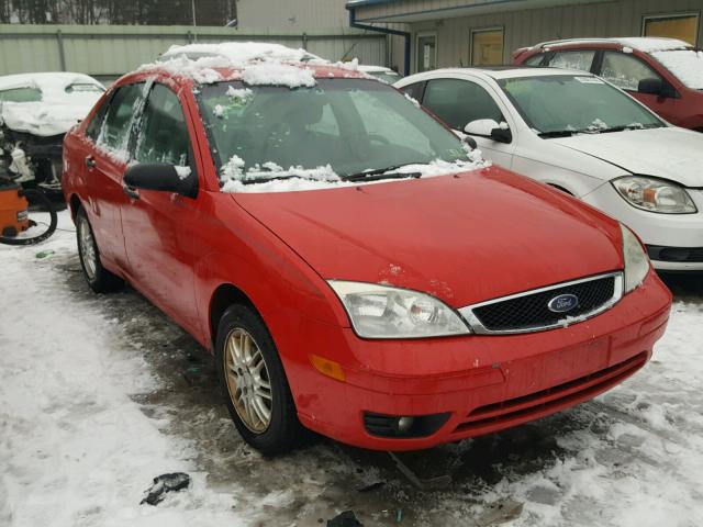 1FAFP34N07W198718 - 2007 FORD FOCUS ZX4 RED photo 1
