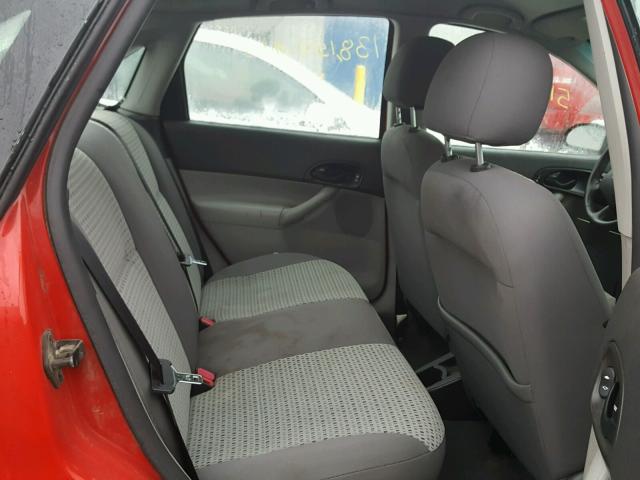 1FAFP34N07W198718 - 2007 FORD FOCUS ZX4 RED photo 6