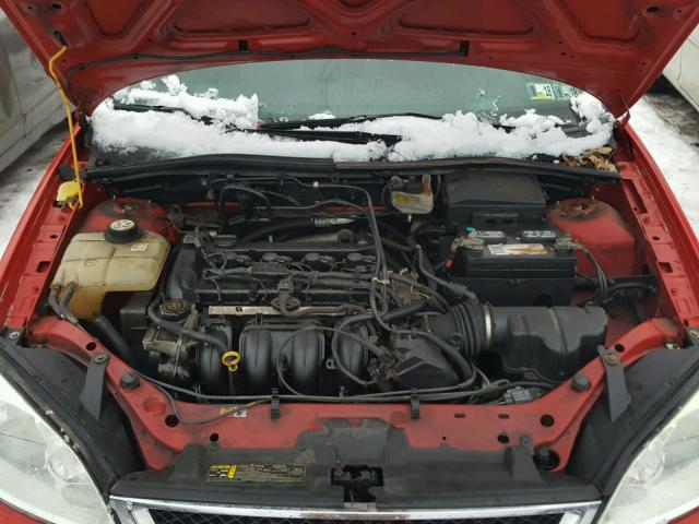 1FAFP34N07W198718 - 2007 FORD FOCUS ZX4 RED photo 7