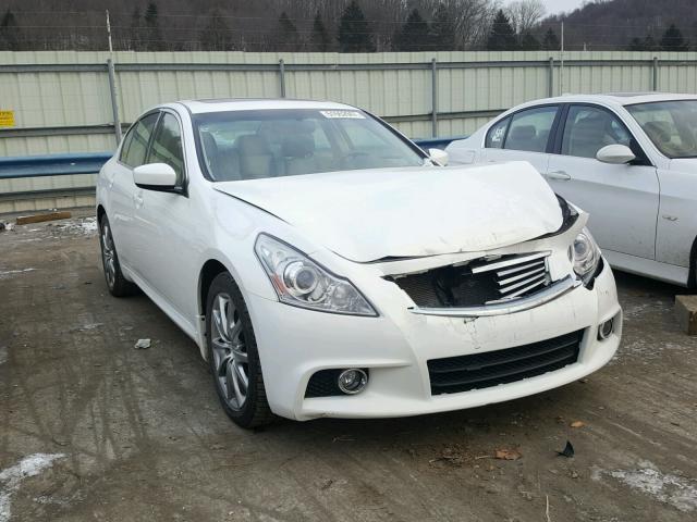 JN1CV6AR0CM970185 - 2012 INFINITI G37 WHITE photo 1