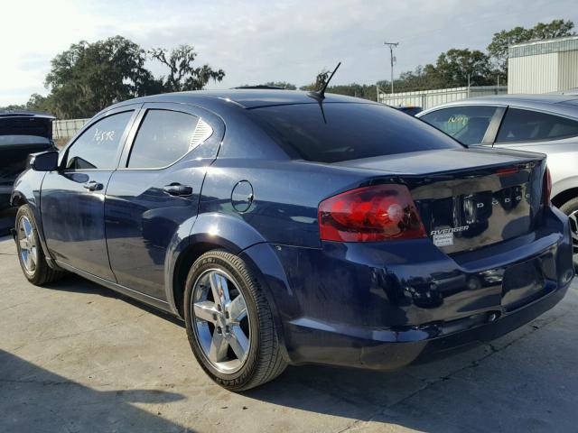 1C3CDZCB8DN576936 - 2013 DODGE AVENGER SX BLUE photo 3