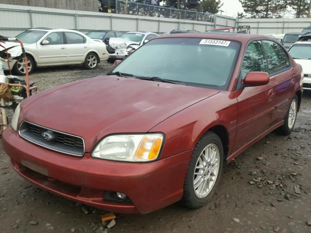 4S3BE625447211379 - 2004 SUBARU LEGACY L S BURGUNDY photo 2