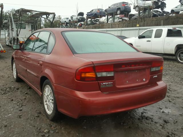 4S3BE625447211379 - 2004 SUBARU LEGACY L S BURGUNDY photo 3