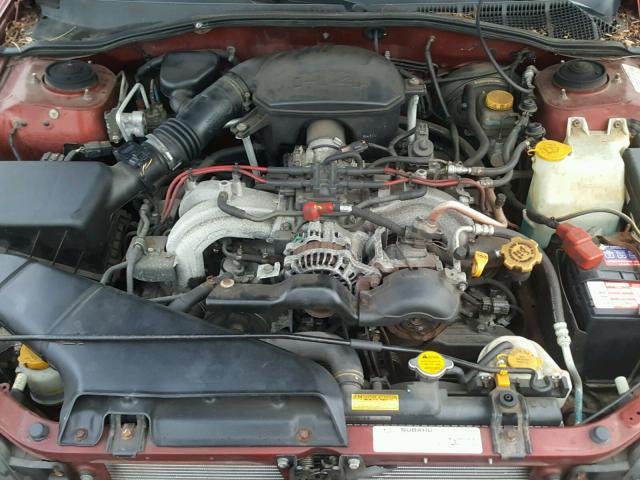 4S3BE625447211379 - 2004 SUBARU LEGACY L S BURGUNDY photo 7