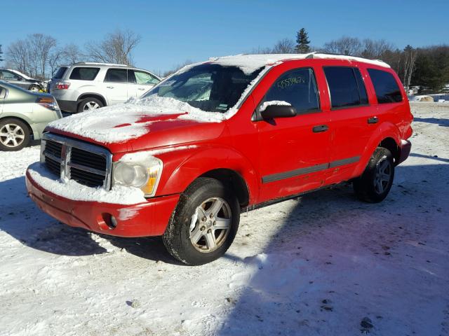 1D4HB48NX6F155443 - 2006 DODGE DURANGO SL RED photo 2