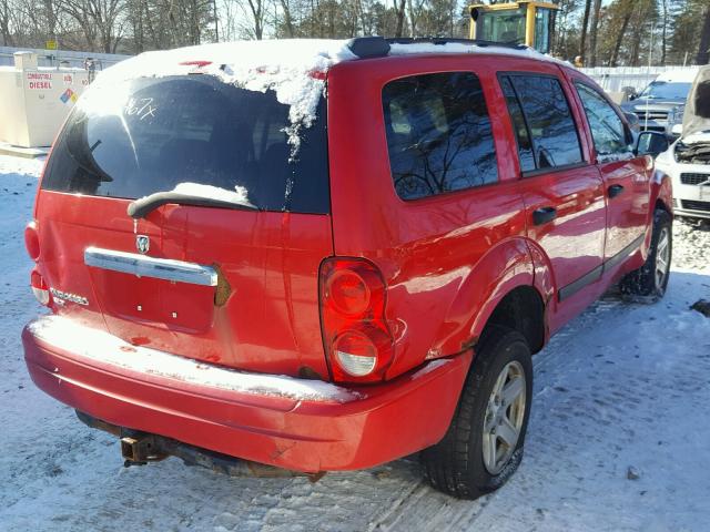 1D4HB48NX6F155443 - 2006 DODGE DURANGO SL RED photo 4