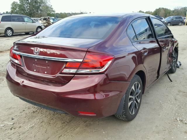 19XFB2F85FE109941 - 2015 HONDA CIVIC EX მუქწითელი ფოტო 4