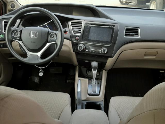 19XFB2F85FE109941 - 2015 HONDA CIVIC EX მუქწითელი ფოტო 9