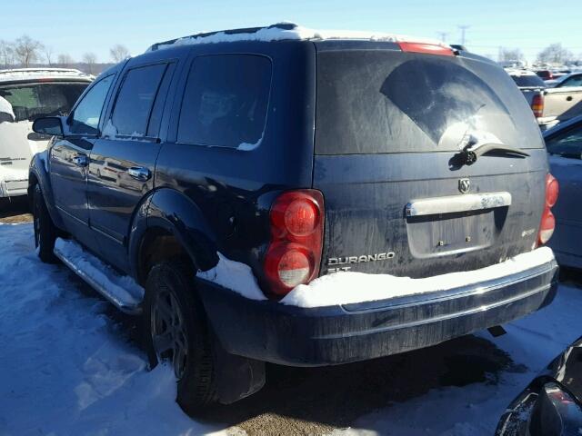 1D4HB48N96F128041 - 2006 DODGE DURANGO SL BLUE photo 3