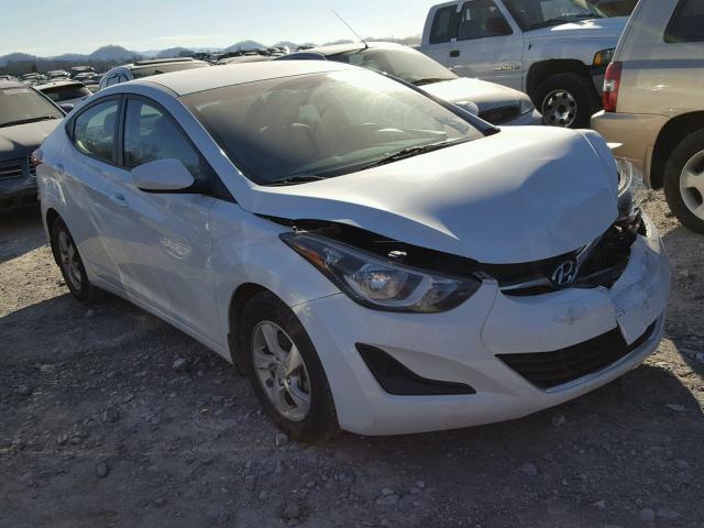 5NPDH4AE4FH611883 - 2015 HYUNDAI ELANTRA SE WHITE photo 1