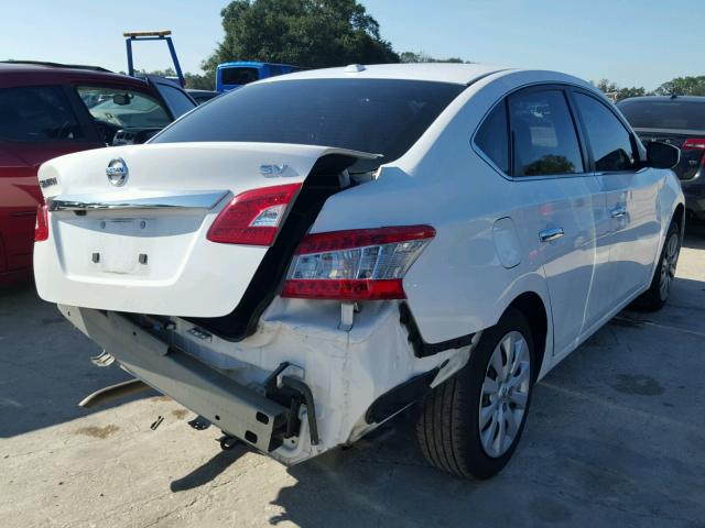 3N1AB7AP5FL629917 - 2015 NISSAN SENTRA S WHITE photo 4