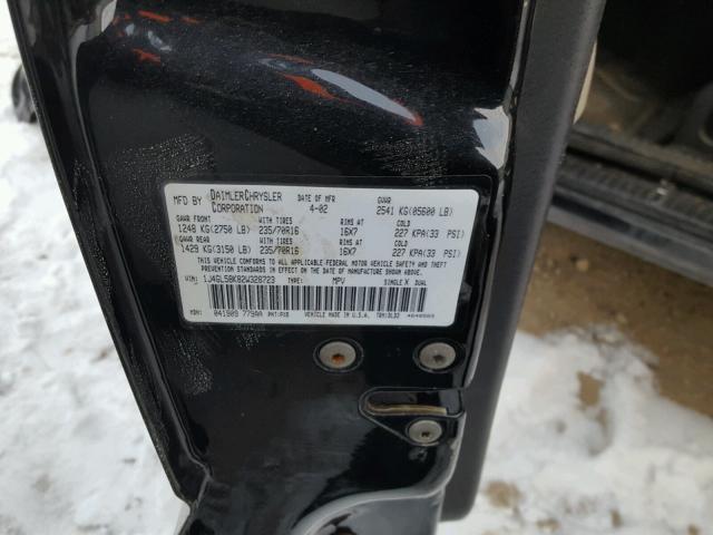 1J4GL58K82W328723 - 2002 JEEP LIBERTY LI BLACK photo 10