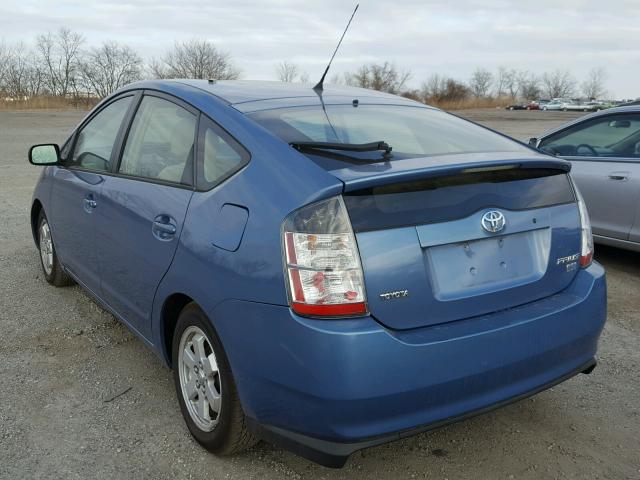 JTDKB20U440009257 - 2004 TOYOTA PRIUS BLUE photo 3