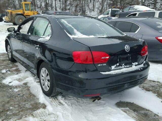 3VW2K7AJ4EM431378 - 2014 VOLKSWAGEN JETTA BASE BLACK photo 3